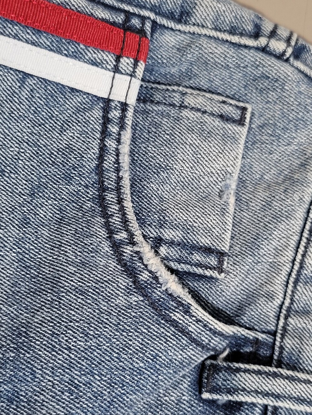 One × One Teaspoon High Waist Baggy Striped Jeans Light Wash Distressed Size 29 - Picture 10 of 15